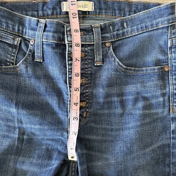 Madewell Jeans 9" High Rise Skinny Button Fly Women's 27 Blue Stretch Denim - Picture 5 of 10